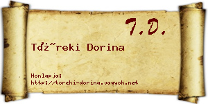 Töreki Dorina névjegykártya