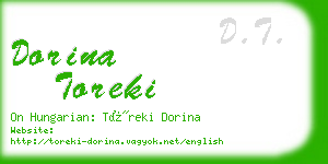 dorina toreki business card